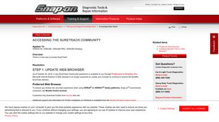 Accessing the SureTrack Community - Snap-on
