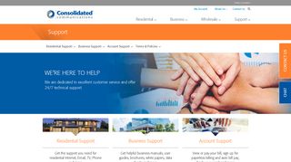 Support: Residential, Business and Account Support | Consolidated ...