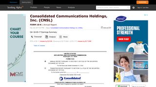 Consolidated Communications Holdings, Inc. 10-K Feb. 28, 2017 9:37 ...