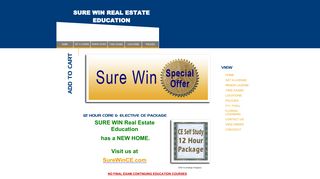12 hour core & elective ce package - SURE WIN INC. Illinois Real ...