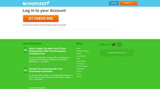 Log in to your Account | Roomsurf