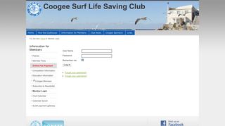 Coogee Surf Life Saving Club - Member Login