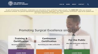 Log-in - American Board of Surgery | www.absurgery.org