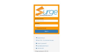 Surge e-Learning Login - surgelearning.ca