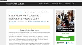 Surge Mastercard Login - Activation of New Card ... - Credit Card Guides