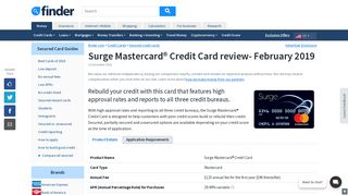 Surge Mastercard Credit Card review | finder.com