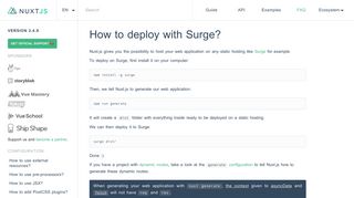 Surge Deployment - Nuxt.js
