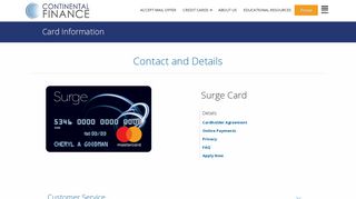 Surge Card - Continental Finance