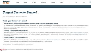 Surgent Customer Support - Surgent CPE