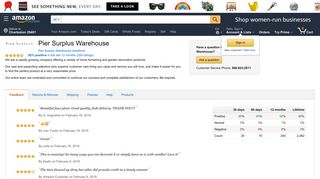 Amazon.com Seller Profile: Pier Surplus Warehouse
