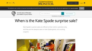 When is the Kate Spade surprise sale? - CSMonitor.com