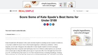 Score Some of Kate Spade's Best Items for Under $100 | Real Simple