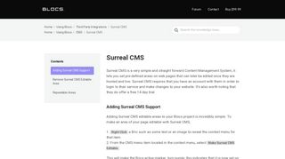 Surreal CMS – Blocs – User Documents