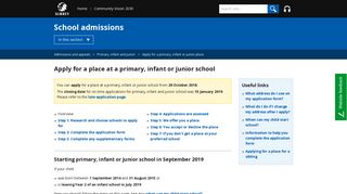 Surrey County Council - Apply for a place at a primary, infant or junior ...