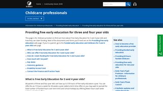 Surrey County Council - Providing free early education for three and ...