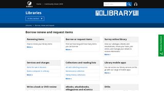Surrey County Council - Borrow renew and request items