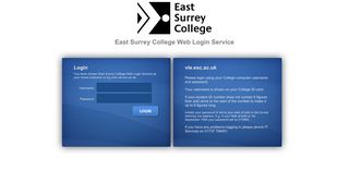 East Surrey College Web Login Service