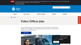 Police Officer jobs | Surrey Police