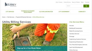 Utility Billing Services | City of Surrey