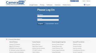 CameraFTP Login - Logon to view your cameras