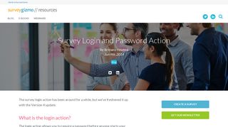 Survey Login and Password Action - SurveyGizmo