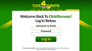 Click4Surveys - Log In