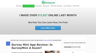 Survey Mini App Review: Is SurveyMini A Scam? | Full Time Job From ...