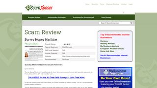 Survey Money Machine a Scam? | Reviews - ScamXposer