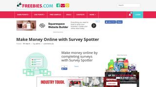 Make Money Online with Survey Spotter - Freebies.com
