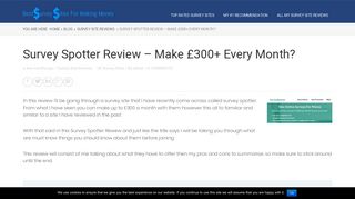 Survey Spotter Review - Make £300+ Every Month? - Best Survey ...