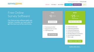 SurveyGizmo: Free online survey software
