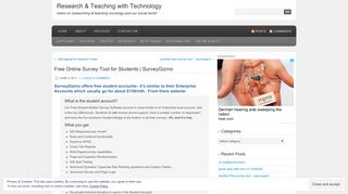 Free Online Survey Tool for Students | SurveyGizmo | Research ...