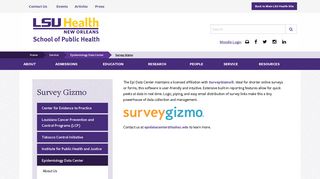 Survey Gizmo - Public Health
