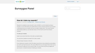 How do I claim my rewards? – Surveygoo Panel