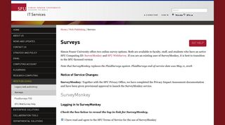 Surveys - IT Services - Simon Fraser University