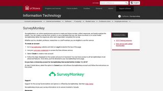 SurveyMonkey - Information Technology | University of Ottawa - uOttawa