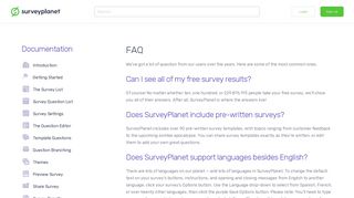 FAQ | SurveyPlanet Documentation