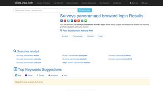 Surveys panoramaed broward login Results For Websites Listing