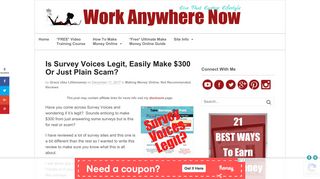Is Survey Voices Legit, Easily Make $300 Or Just Plain Scam? | Work ...