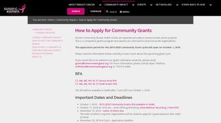How to Apply for Community Grants | Susan G Komen® New England