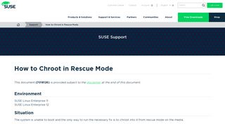 How to Chroot in Rescue Mode | Support | SUSE