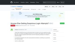 Anyone Else Getting Suspicious Login Attempts? · Issue #842 ... - GitHub