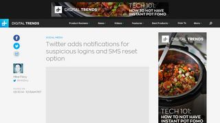 Twitter adds notifications for suspicious logins and SMS reset option ...