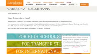 Admission at Susquehanna – Susquehanna University