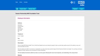 Sussex Partnership NHS Foundation Trust - NHS Jobs - Employer ...
