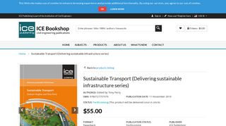 Sustainable Transport - ICE Bookshop - Civil Engineering Publication