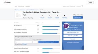 Sutherland Global Services Inc. Benefits & Perks | PayScale Philippines