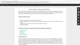 Sutori: Create and Share Visual Stories | Tech Integration RFSD