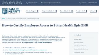How-to Certify Employee Access to Sutter Health Epic EHR | Samuel ...