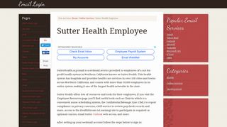 Sutter Health Employee Email Login – SutterHealth.org Mail Sign In